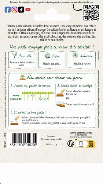 Fleurs - Rose d'Inde Naine Variée - MEDIA_PACKAGING_VERSO